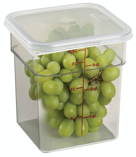 Tapa para los recipientes cuadrados 1.9 y 3.8lt translucido Cambro