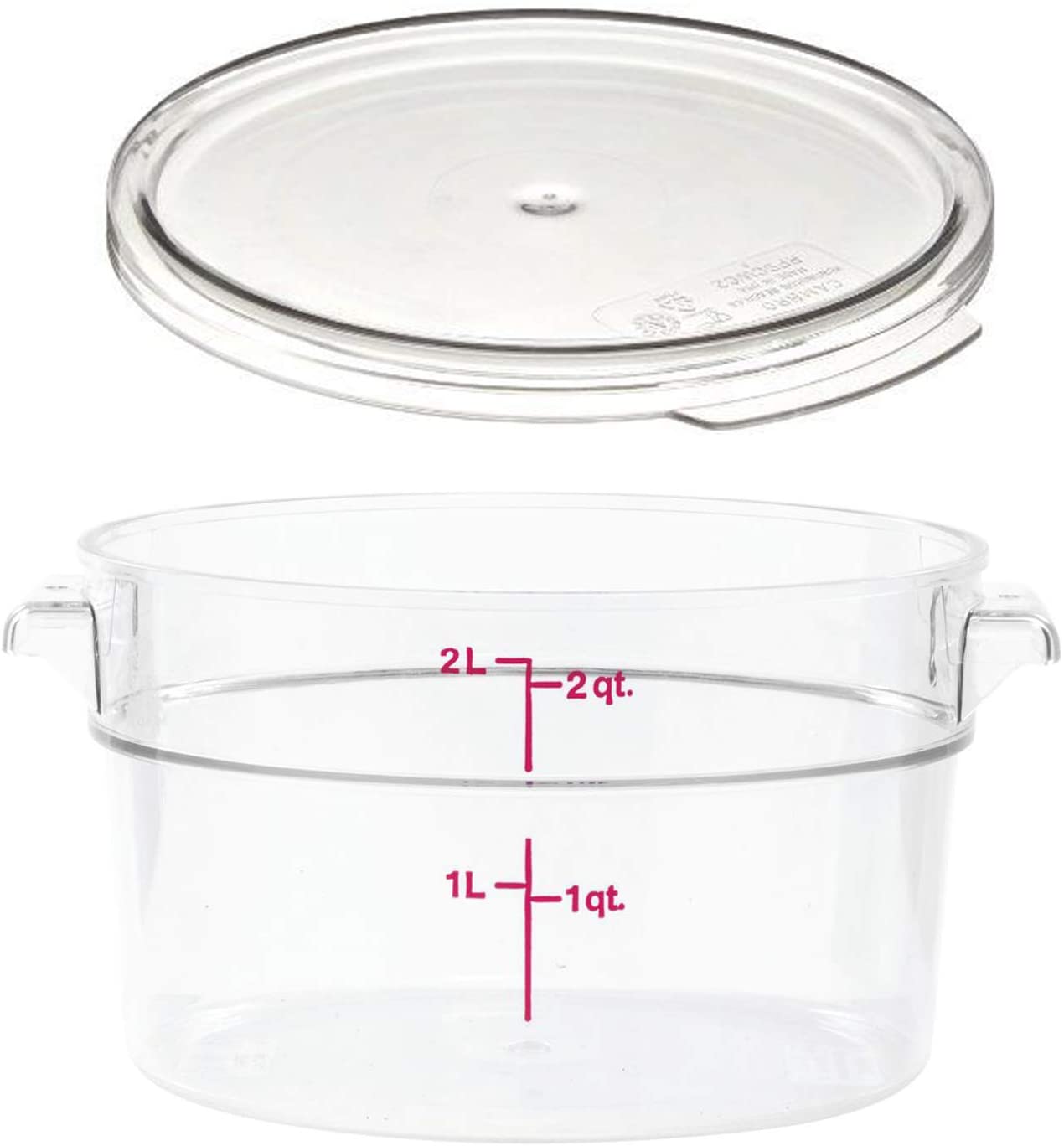 Tapa redonda para recipientes de 1.9 y 3.8lts de policarbonato Cambro