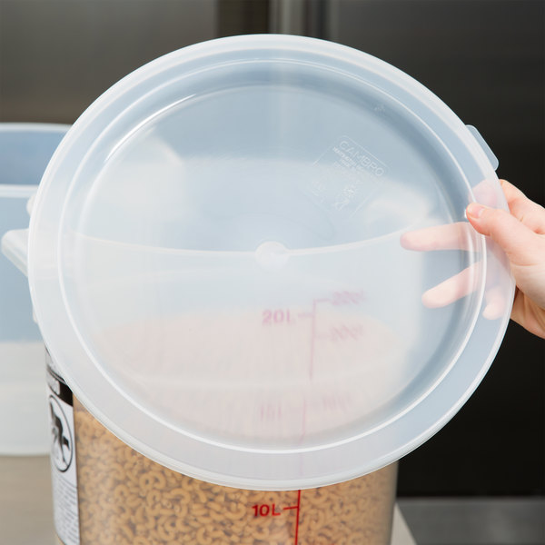 Tapa redonda para recipientes de 11, 17 y 20 lts translucidos Cambro