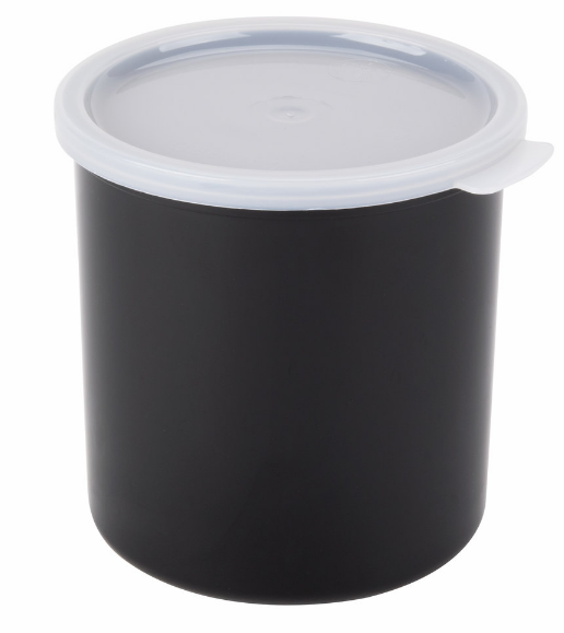 Tarro con tapa almacenar alimentos 1.1lts. negro Cambro