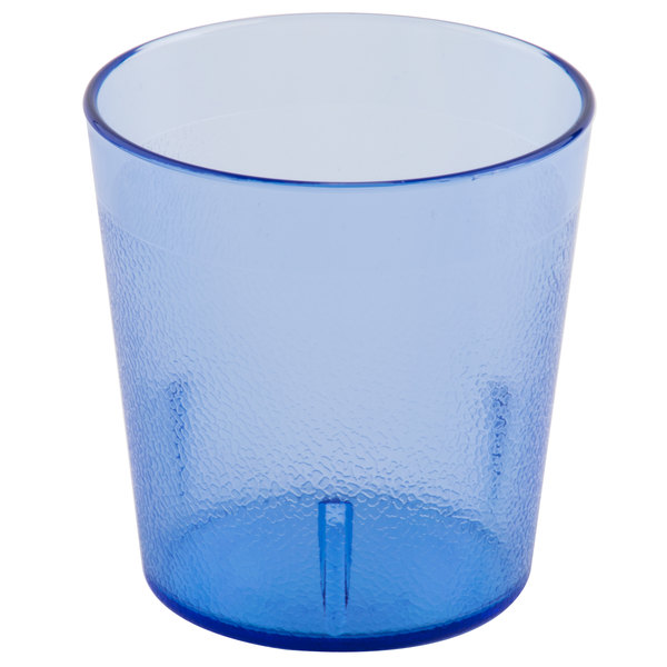 Vaso corto texturizado 9.5 oz polimero azul Cambro