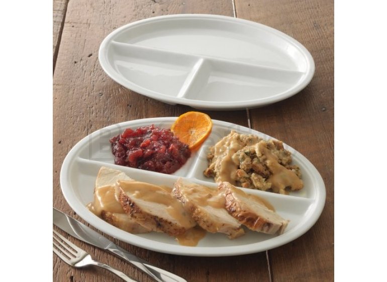 Plato 3 Compartimentos de Porcelana Fina 25.4 cm Restaurant - Arcoroc