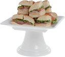 Plato cuadrado para cuenco blanco - Delfin