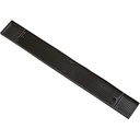 Alfombrilla de barra rectangular - 27 "x 3 1/4", caucho, negro - American Metal Craft