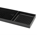 Alfombrilla de barra rectangular - 27 "x 3 1/4", caucho, negro - American Metal Craft