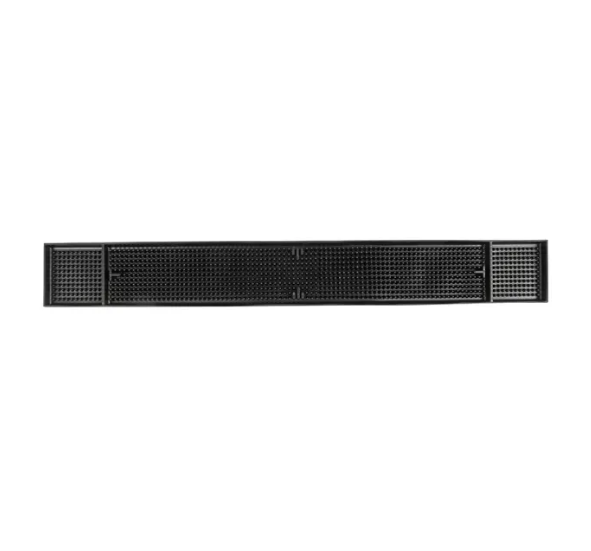 Alfombrilla de barra rectangular - 27 "x 3 1/4", caucho, negro - American Metal Craft