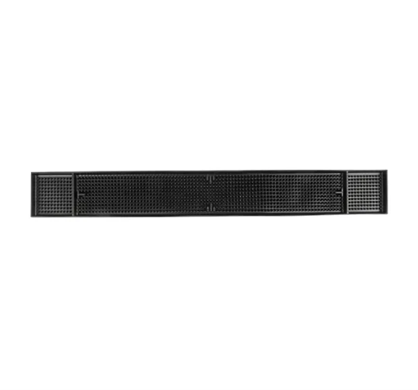 Alfombrilla de barra rectangular - 27 &quot;x 3 1/4&quot;, caucho, negro - American Metal Craft