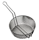 Canasta culinaria de 10 "con asa, malla fina, acero - American Metal Craft