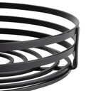 Canasta de condimentos plana de 7 7/8 "con asa ranurada, color negro - American Metal Craft