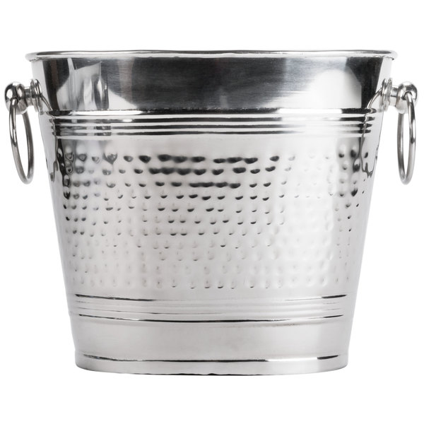 Cubo para vino de 9 "- Acero inoxidable, acabado martillado - American Metal Craft