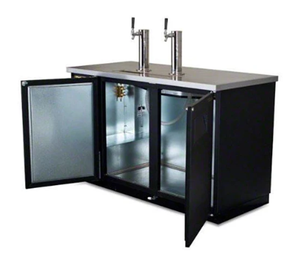 Refrigerador con 2 dispensadores cerveza, 2 puertas solidas, Rfg. ecológico R290 - True