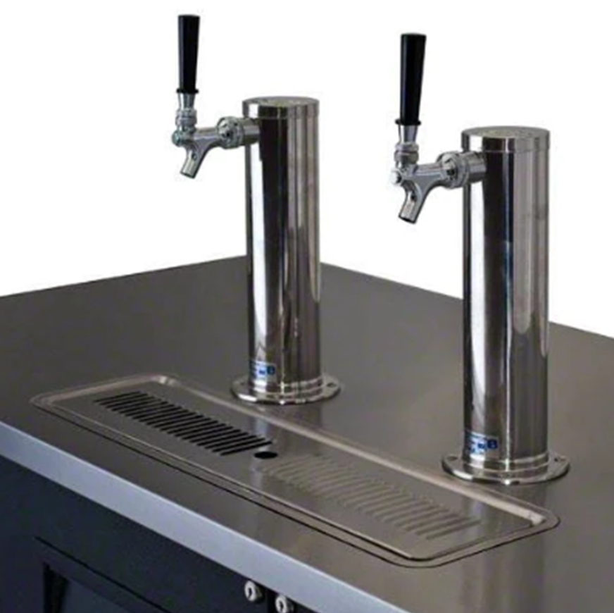 Refrigerador con 2 dispensadores cerveza, 2 puertas solidas, Rfg. ecológico R290 - True