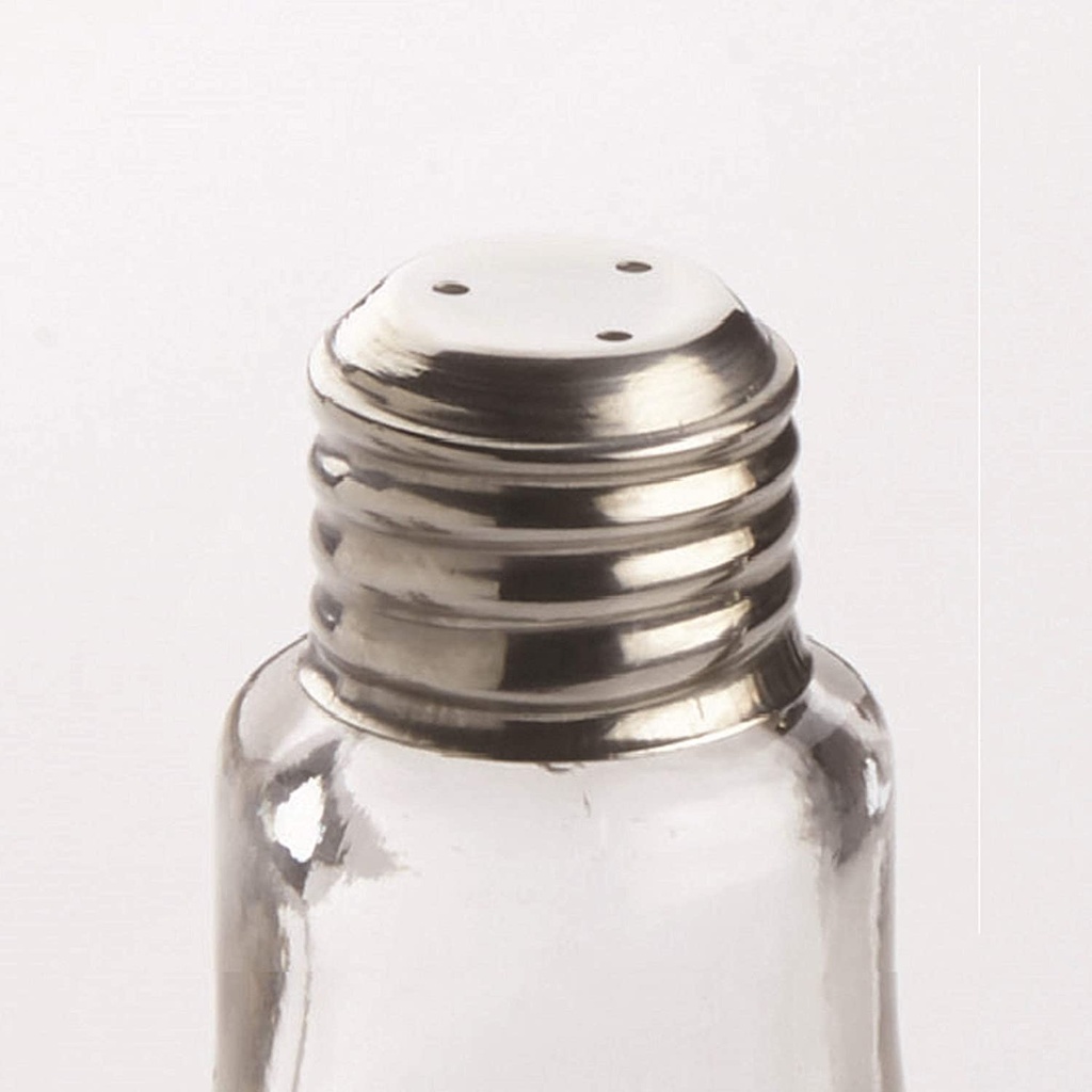 SALT & PEPPER SET, GLASS, LIGHTBULB, 1.5 OZ. 1-3/4_ DIA. X 3_ H American Metal Craft