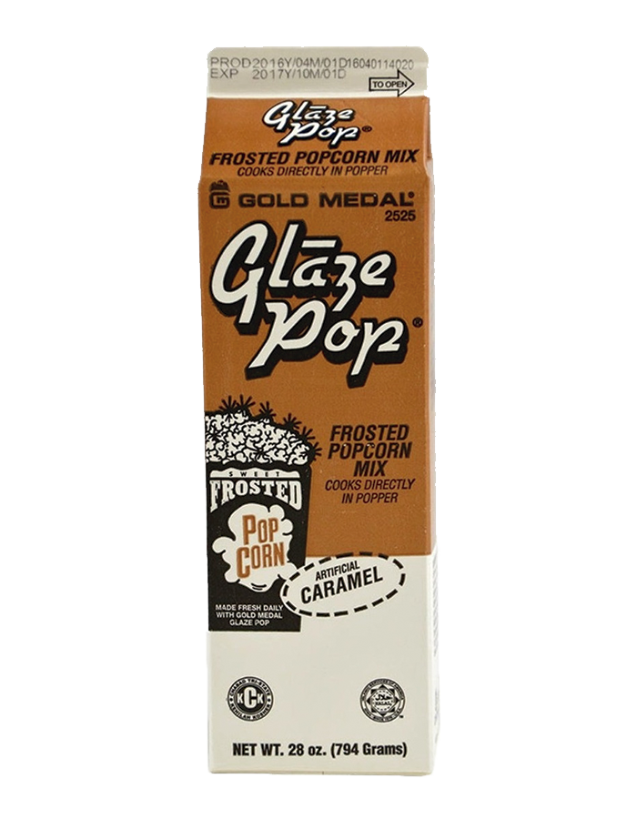 Saborizante en polvo Glaze Pop para crispetas caja x 28 oz/794 g, caramelo - Gold Medal