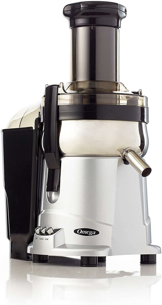 Extractor de zumos cromado de boca amplia - omega