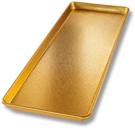 Bandeja exhibicion aluminio dorado 9x26cm Chicago metallic