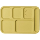Bandeja servicio 6 compart 25.4 x 36.8cm policarbonato amarillo - Cambro USA