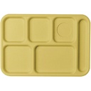 Bandeja servicio 6 compart 25.4 x 36.8cm policarbonato amarillo - Cambro