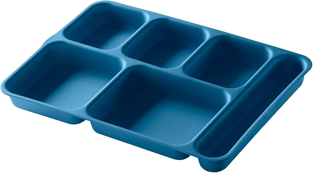 Bandeja 6 compartimientos entrega alimentos copolimero 25.4 x 36cm cerceta - Cambro USA