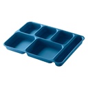 Bandeja 6 compartimientos entrega alimentos copolimero 25.4 x 36cm cerceta - Cambro USA