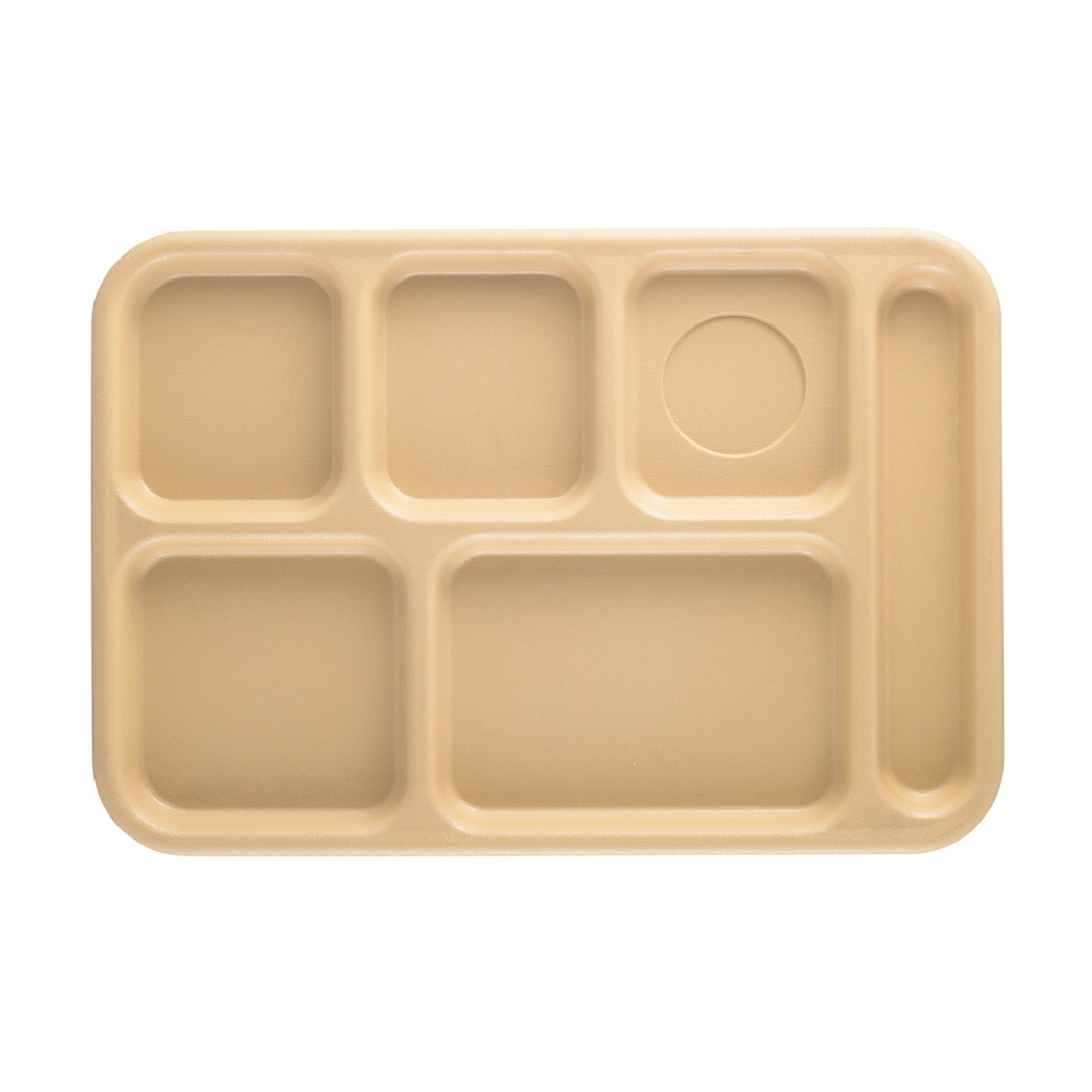 Bandeja 6 compartimientos 25.4 x 36 cm policarbonato beige - Cambro USA