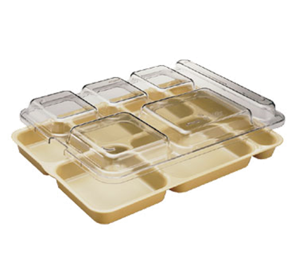 Bandeja 6 compartimientos 25.4 x 36 cm policarbonato beige Cambro