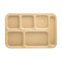 Bandeja 6 compartimientos 25.4 x 36 cm policarbonato beige - Cambro USA