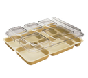 Bandeja 6 compartimientos 25.4 x 36 cm policarbonato beige Cambro