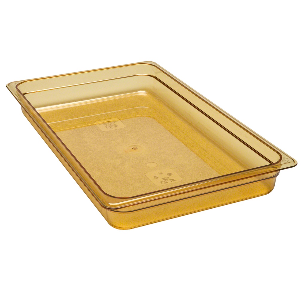 Recipiente full h pan 8.5lts. 32.5x53x6.5 altas temperaturas ambar - Cambro