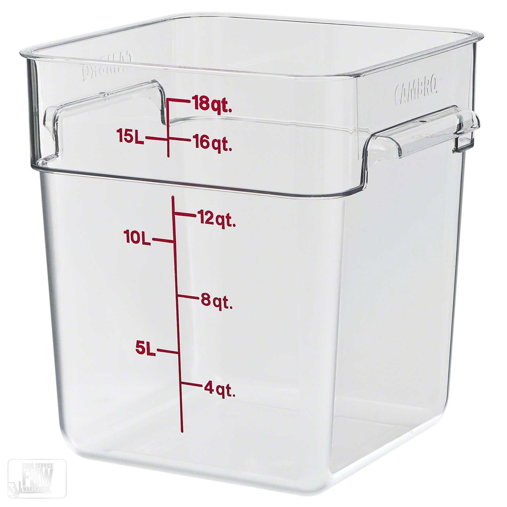 Recipiente cuadrado 17.2lts. policarbonato - Cambro China