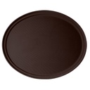 Bandeja antideslizante ovalada fibra de vidrio 73.5 x 60 cm bronceado Cambro