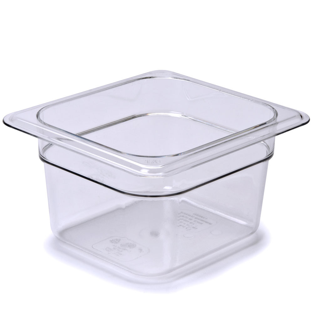Recipiente 1/6 policarbonato 1.5 lts transparente - Cambro China