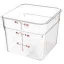 Recipiente cuadrado 5.7lts. policarbonato transparente - Cambro China