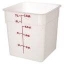 Recipiente cuadrado 7.6lts. polietileno blanco - Cambro