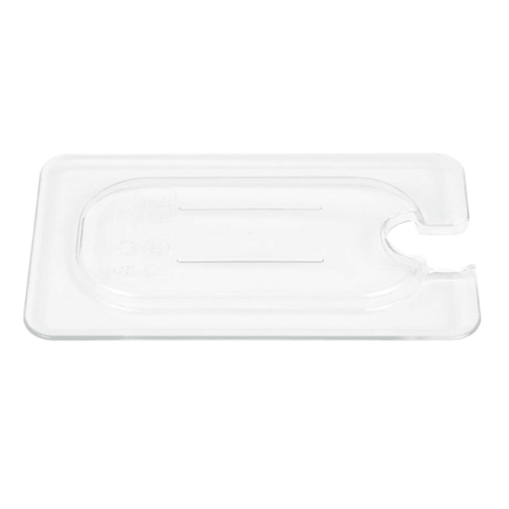 Tapa plana muesca 1/9 policarbonato transparente - Cambro