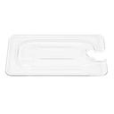Tapa plana muesca 1/9 policarbonato transparente - Cambro