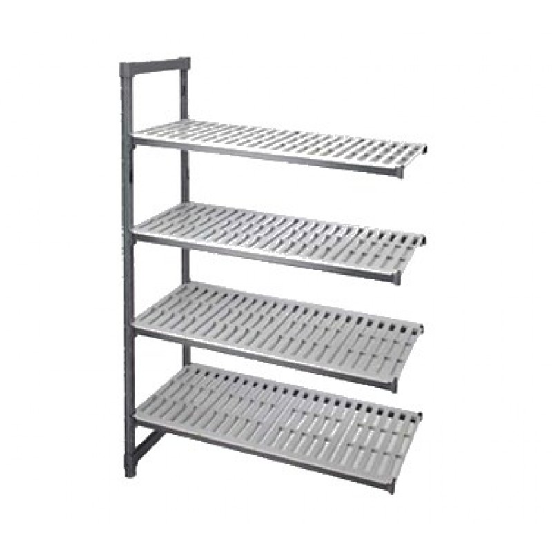 Unidad de adicion estacionaria Basics con 4 entrepaños ventilados, 122cm. x 61cm. x 183cm. (frente, fondo, alto) (Outlet) - Cambro