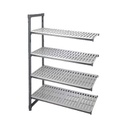 Unidad de adicion estacionaria Basics con 4 entrepaños ventilados, 122cm. x 61cm. x 183cm. (frente, fondo, alto) (Outlet) - Cambro