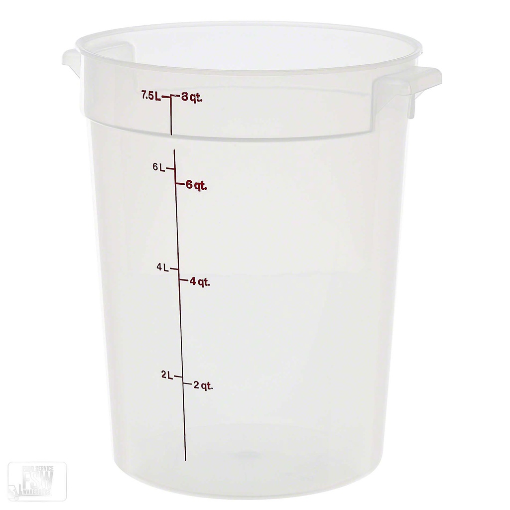 Recipiente redondo 7.6lts. polietileno blanco - Cambro USA