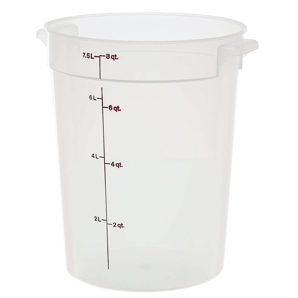 Recipiente redondo 7.6lts. polipropileno translucido - Cambro USA