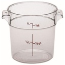 Recipiente redondo 0,9lt policarbonato transparente - Cambro USA.