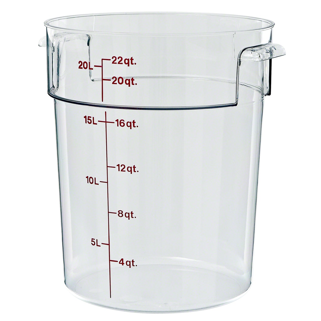 Recipiente redondo 20.8lts. policarbonato transparente - Cambro USA