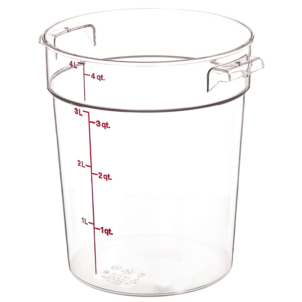 Recipiente redondo 3.8lts. policarbonato transparente - Cambro USA