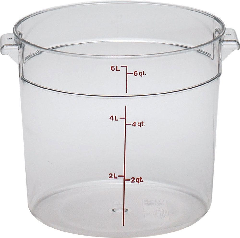 Recipiente redondo 5.7lts. policarbonato transparente - Cambro USA