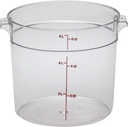 Recipiente redondo 5.7lts. policarbonato transparente - Cambro USA