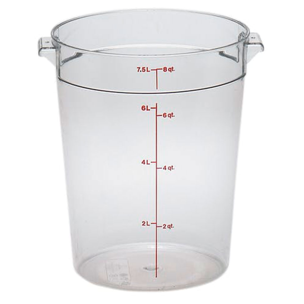 Recipiente redondo 7.6lts. policarbonato transparente - Cambro