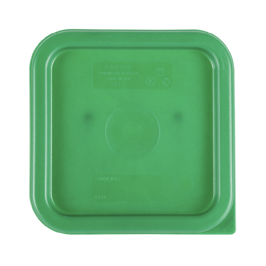 Tapa para los recipientes cuadrados 1.9 y 3.8lt verde - Cambro China
