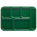 Bandeja servicio 6 compartimientos 25.4 x 36.8 cm policarbonato verde Cambro