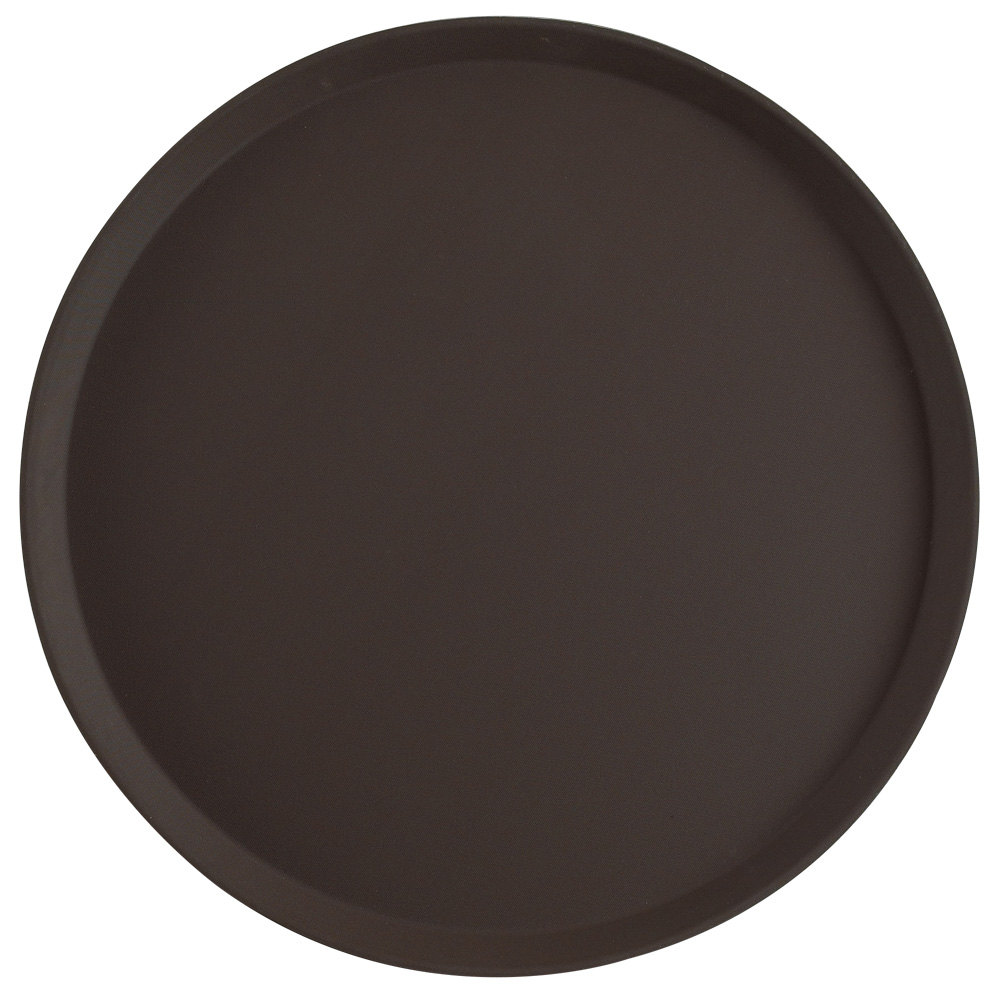 Bandeja fibra vidrio redonda antideslizante 28cm bronceado - Cambro