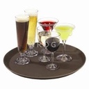 Bandeja fibra vidrio redonda antideslizante 40.5cm bronceado - Cambro